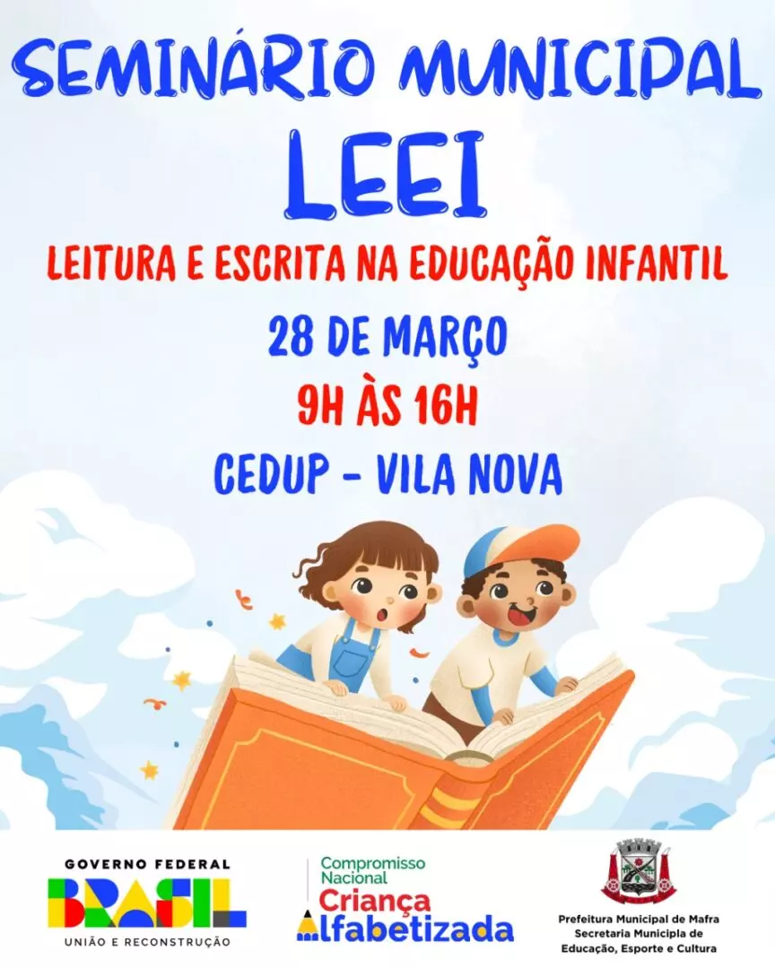 Mafra realiza Seminário de Leitura e Escrita na Educação Infantil
