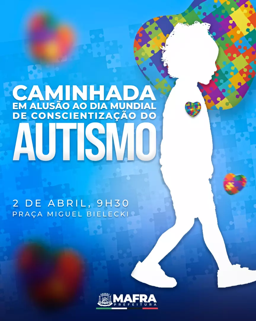 Caminhada e Cinema Azul marcam o apoio à conscientização do Autismo em Mafra