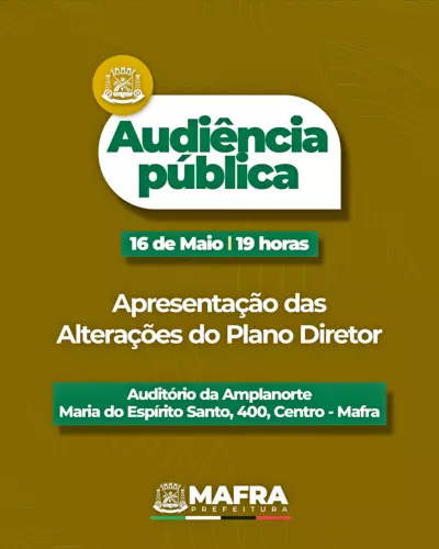 Prefeitura de Mafra realiza audiência pública sobre Plano Diretor