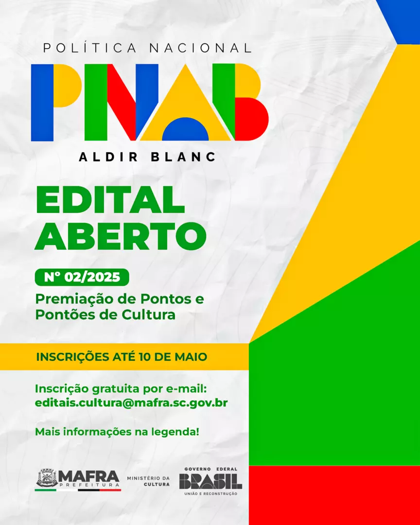 Inscrições abertas até 10 de maio para premiação de projetos culturais em Mafra