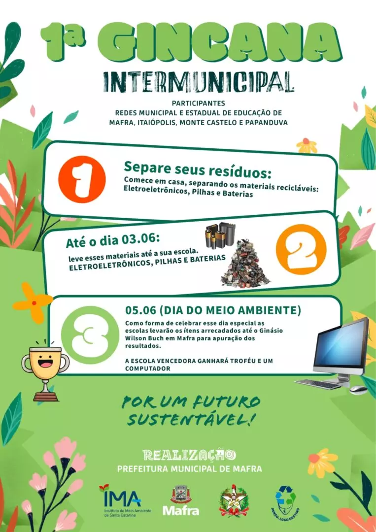 Municípios participam de gincana educativa para coleta de resíduos eletrônicos