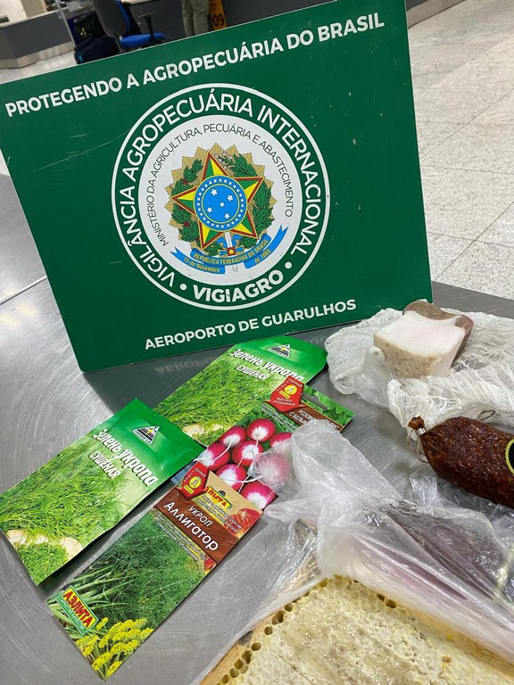 Mapa barra entrada de besouro em favo de mel trazido por passageiro da Bielorrússia em Guarulhos