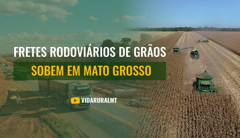 FRETES RODOVIÁRIOS DE GRÃOS SOBEM EM MATO GROSSO