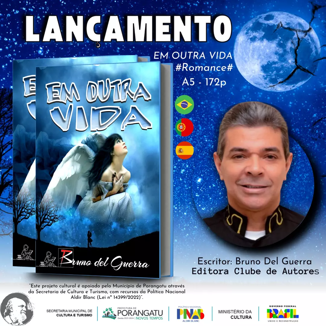 Escritor Bruno Del Guerra de Porangatu lança o livro 
