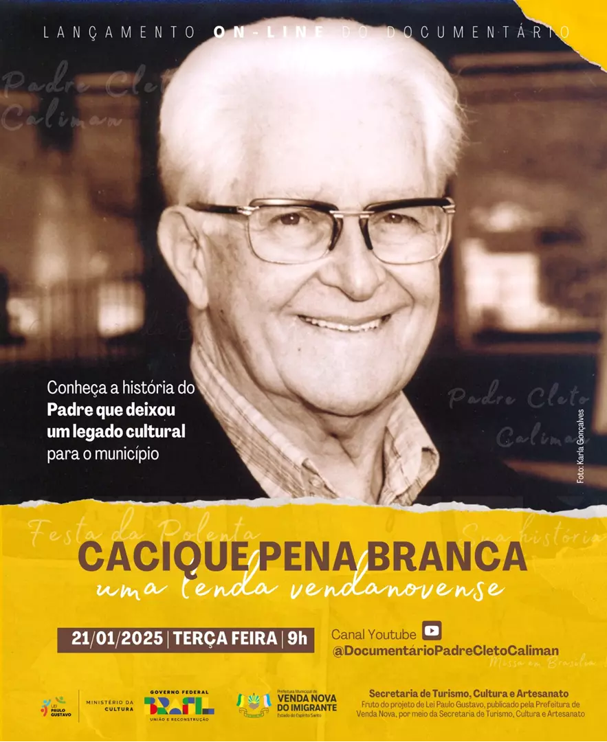 Documentário revela a vida e o legado de padre de Venda Nova do Imigrante