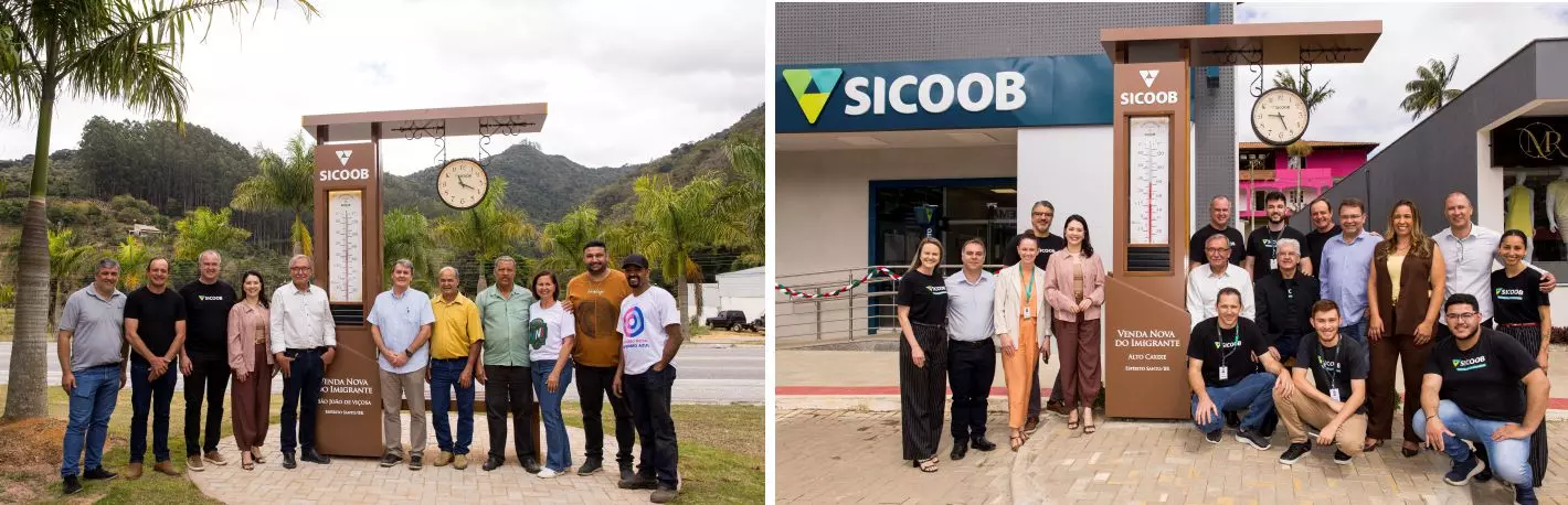 Sicoob entrega dois novos relógios turísticos e reforça identidade cultural de Venda Nova