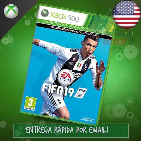 Fifa 2019 Mídia Digital Xbox 360 - Jogos Digitais Xbox 360