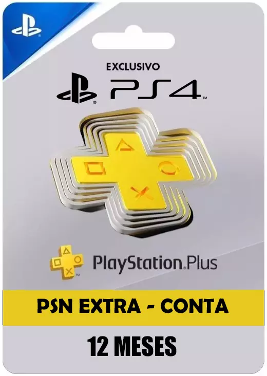 PSN PLus 12 Meses Extra Playstation 4 PSN Mídia DIgital - Venger Games