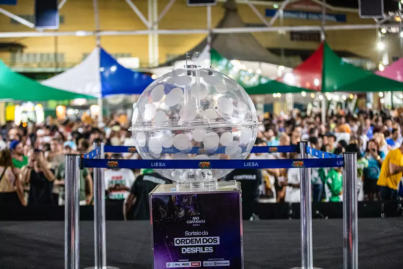 Sorteio definirá a ordem dos desfiles do Rio Carnaval 2026 em abril