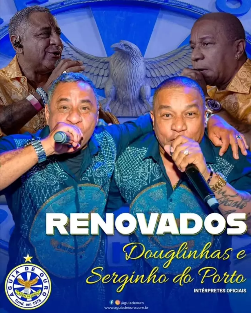 ÁGUIA DE OURO RENOVA COM INTÉRPRETES OFICIAIS ´PARA O CARNAVAL DE 2026