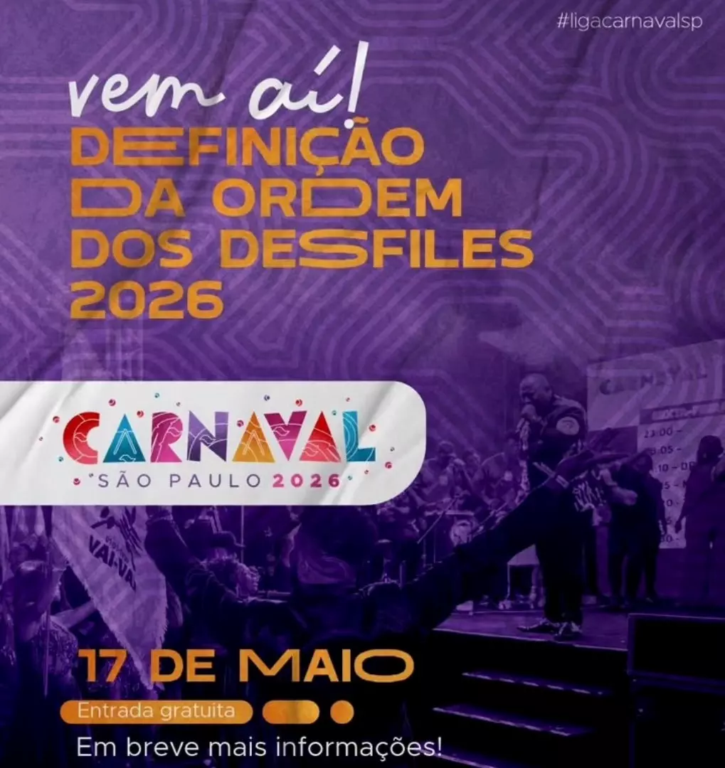 LIGASP FARÁ A ORDEM DO SORTEIO DAS ESCOLAS DE SAMBA DIA (17) DE MAIO ABERTO AO PÚBLICO