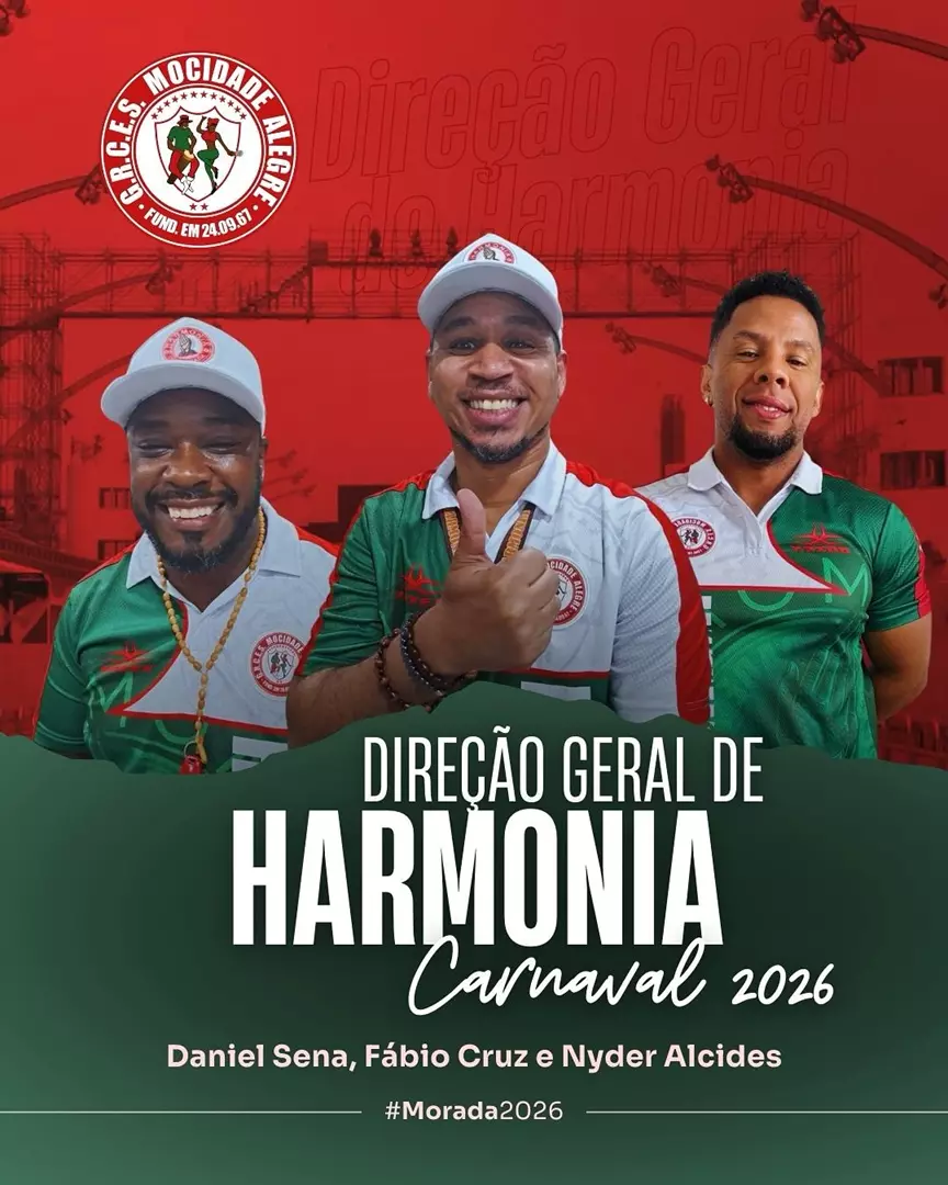 Mocidade Alegre anuncia time geral de harmonia para 2026