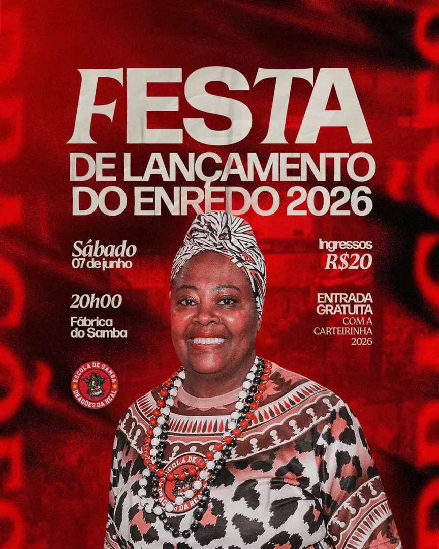 DRAGÕES LANÇARÁ TEMA NO ´ROXIMO DIA 07 NA FÁBRICA DO SAMBA
