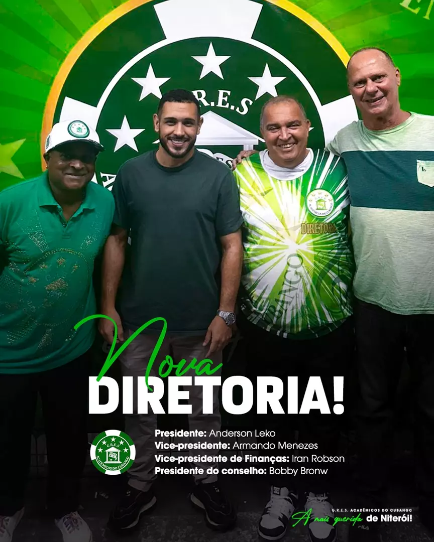 Acadêmicos do Cubango tem nova presidência: Anderson Leko assume o comando com a missão de levar a escola de volta à Marquês de Sapucaí