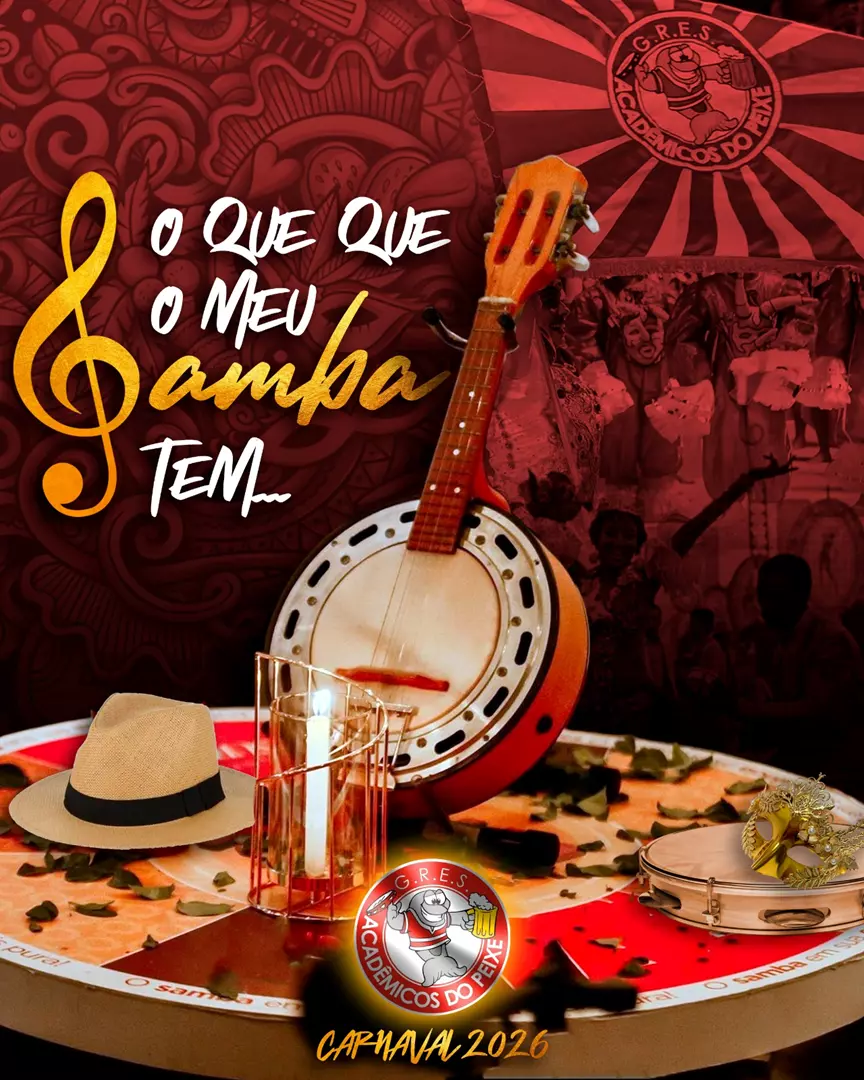 Acadêmicos do Peixe mergulha na história do Carnaval com o enredo “O que que o meu samba tem...”