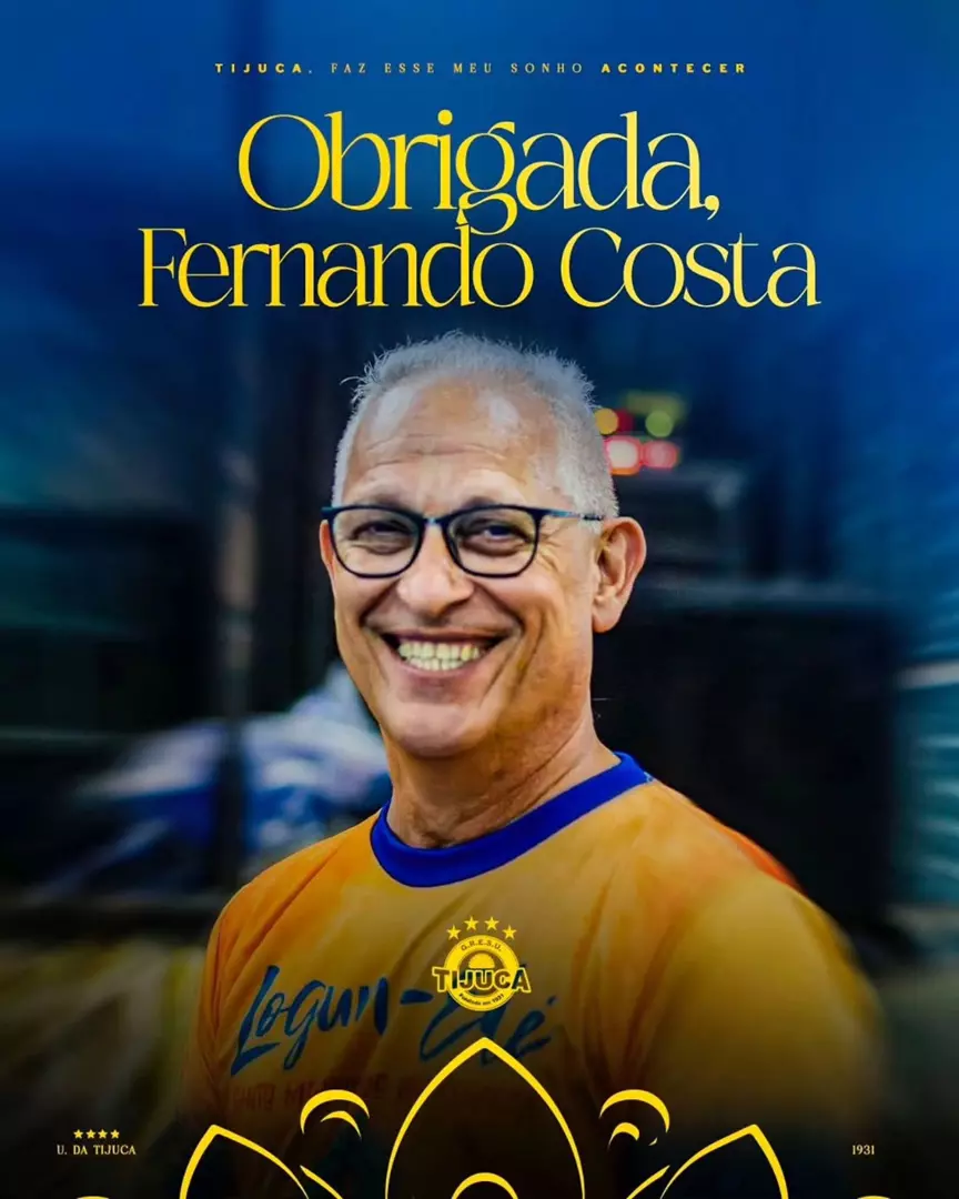 TIJUCA AGRADECE O DIRETOR DE CARNAVAL PELOS SERVIÇOS PRESTADOS