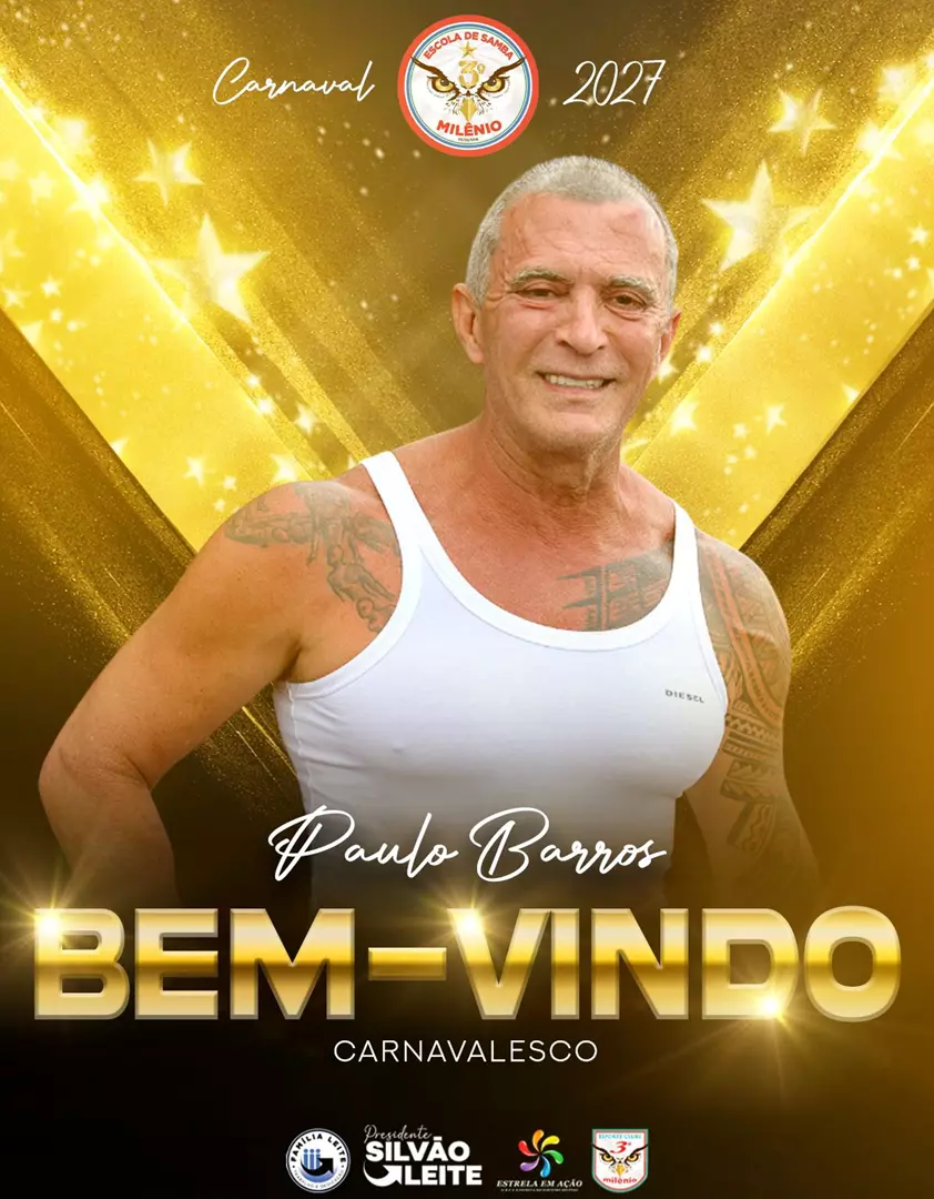 Paulo Barros é o novo Carnavalesco da Estrela do Terceiro Milênio para o carvala de 2027