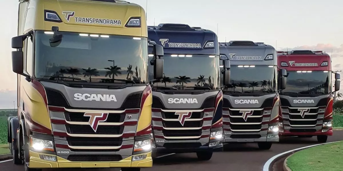Frota da empresa Transpanorama Transportes