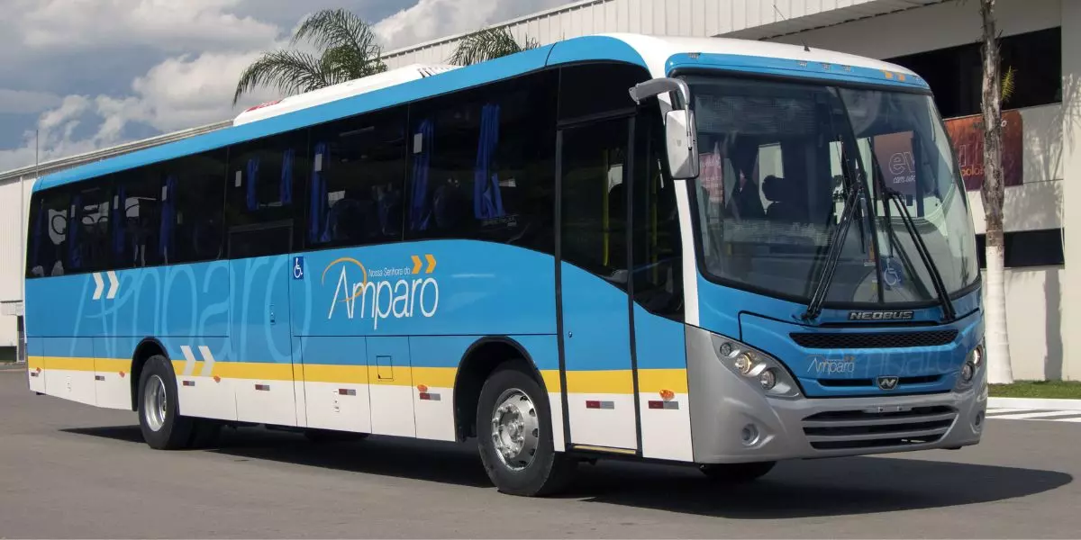 Ônibus da frota da Viação Nossa Senhora do Amparo