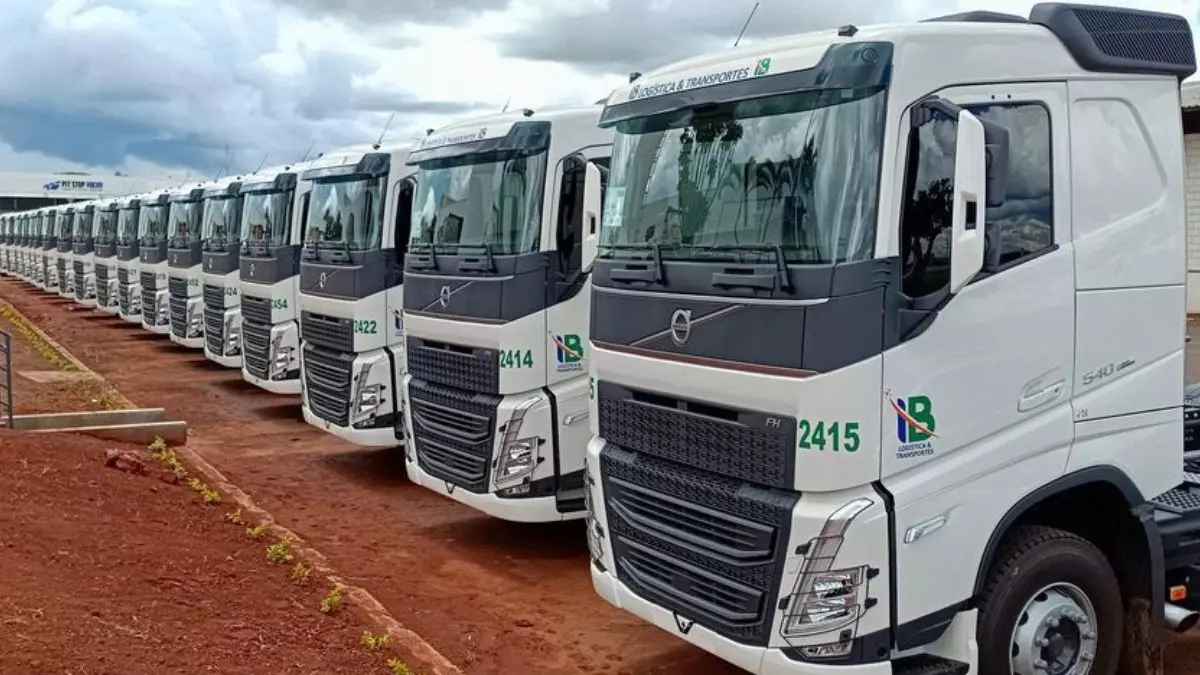 Frota da empresa I.B Logística e Transportes