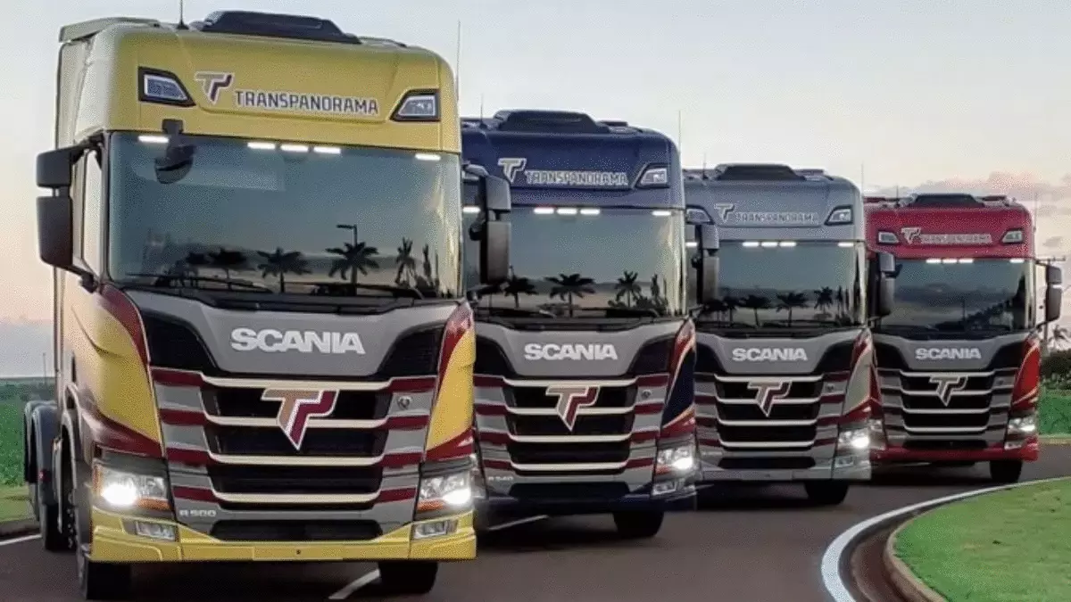 Frota da empresa Transpanorama Transportes