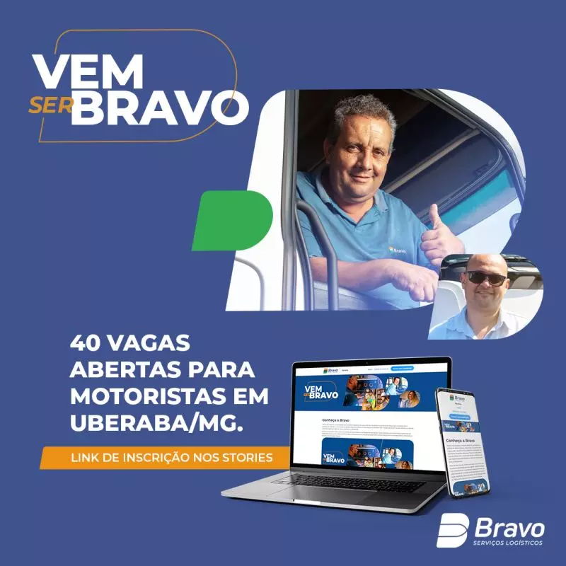 A foto mostra uma divulgação da Bravo Serviços Logísticos