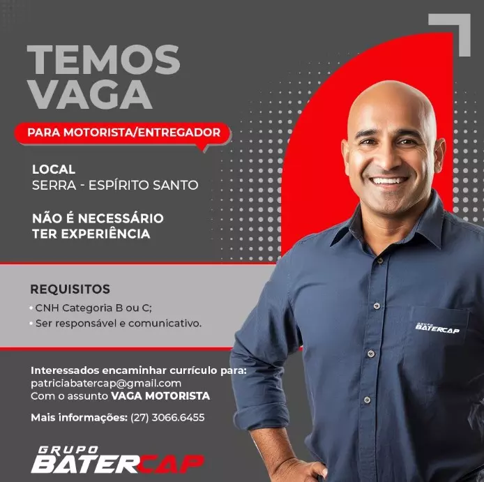 Divulgação da vaga da empresa
