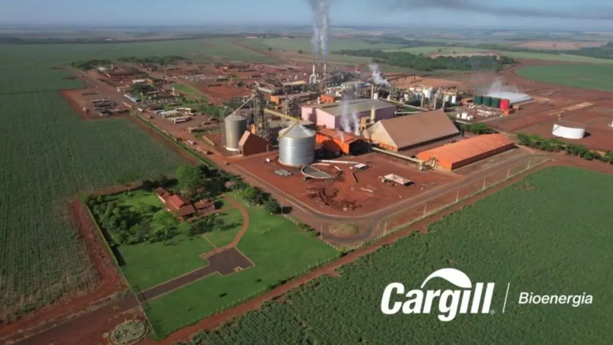 A foto mostra uma unidade da Cargill Bioenergia