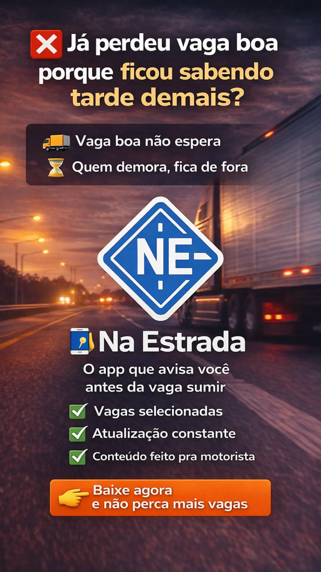 Divulgação do aplicativo Na Estrada - Assinar agora