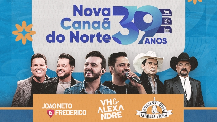 39º Aniversário de Nova Canaã do Norte será comemorado com shows e costelão