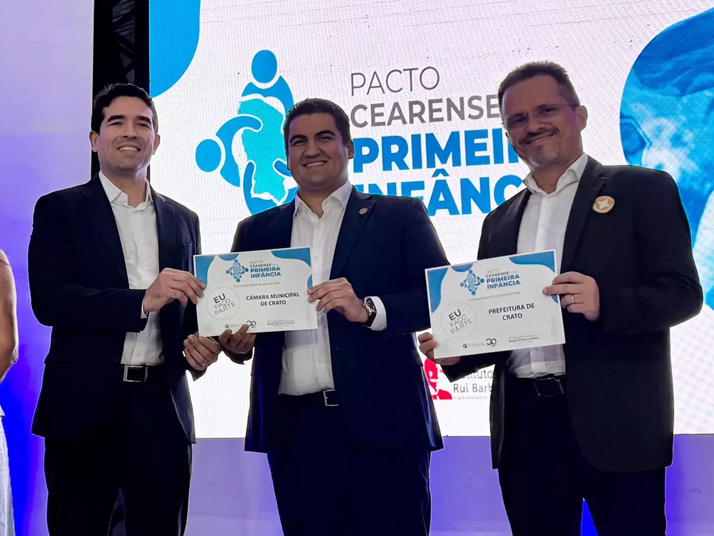 Presidente Matheus Leite e prefeito André Barreto assinam pacto estadual em defesa da primeira infância