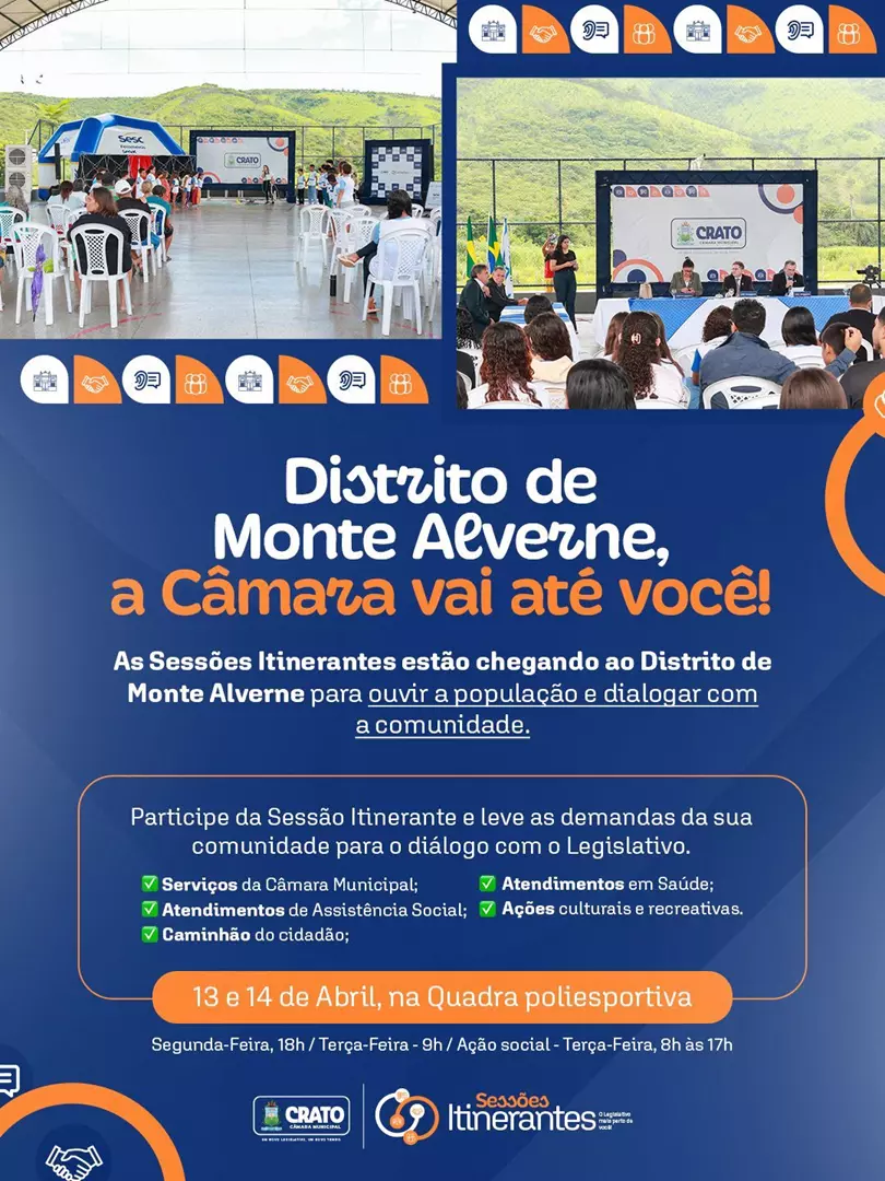 Câmara do Crato leva sessões itinerantes ao distrito de Monte Alverne