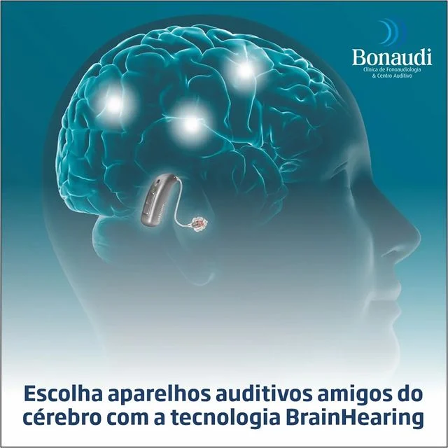 Escolha aparelhos auditivos amigo do cérebro com a tecnologia BrainHearing