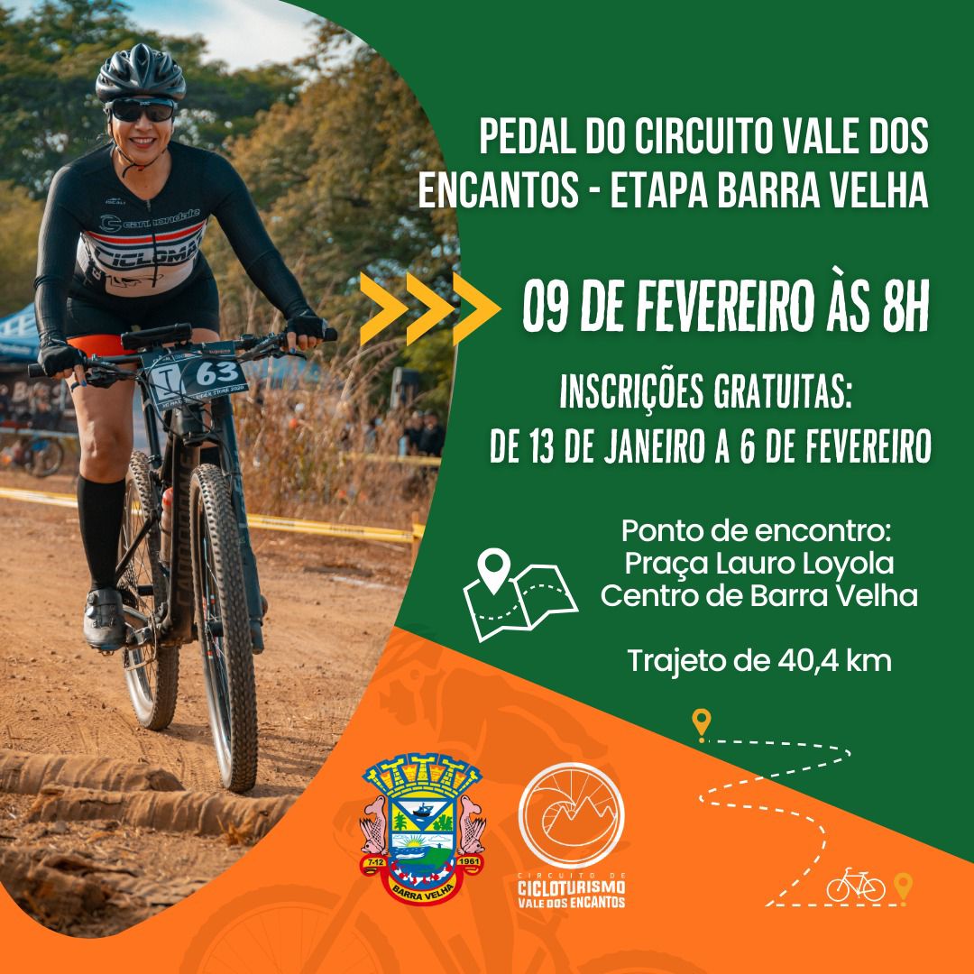 Barra Velha sediará primeiro Pedal Vale dos Encantos de 2025