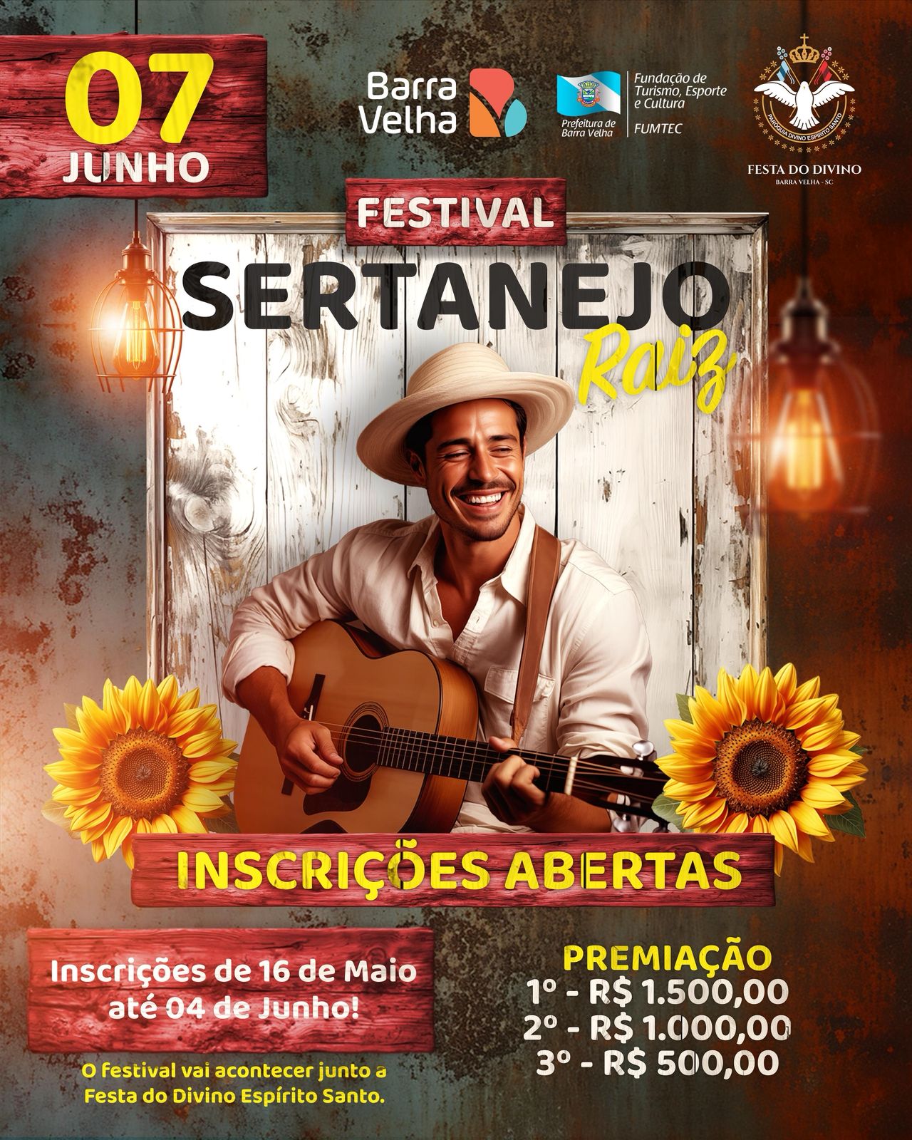 VEM AÍ O 3° FESTIVAL SERTANEJO RAIZ!