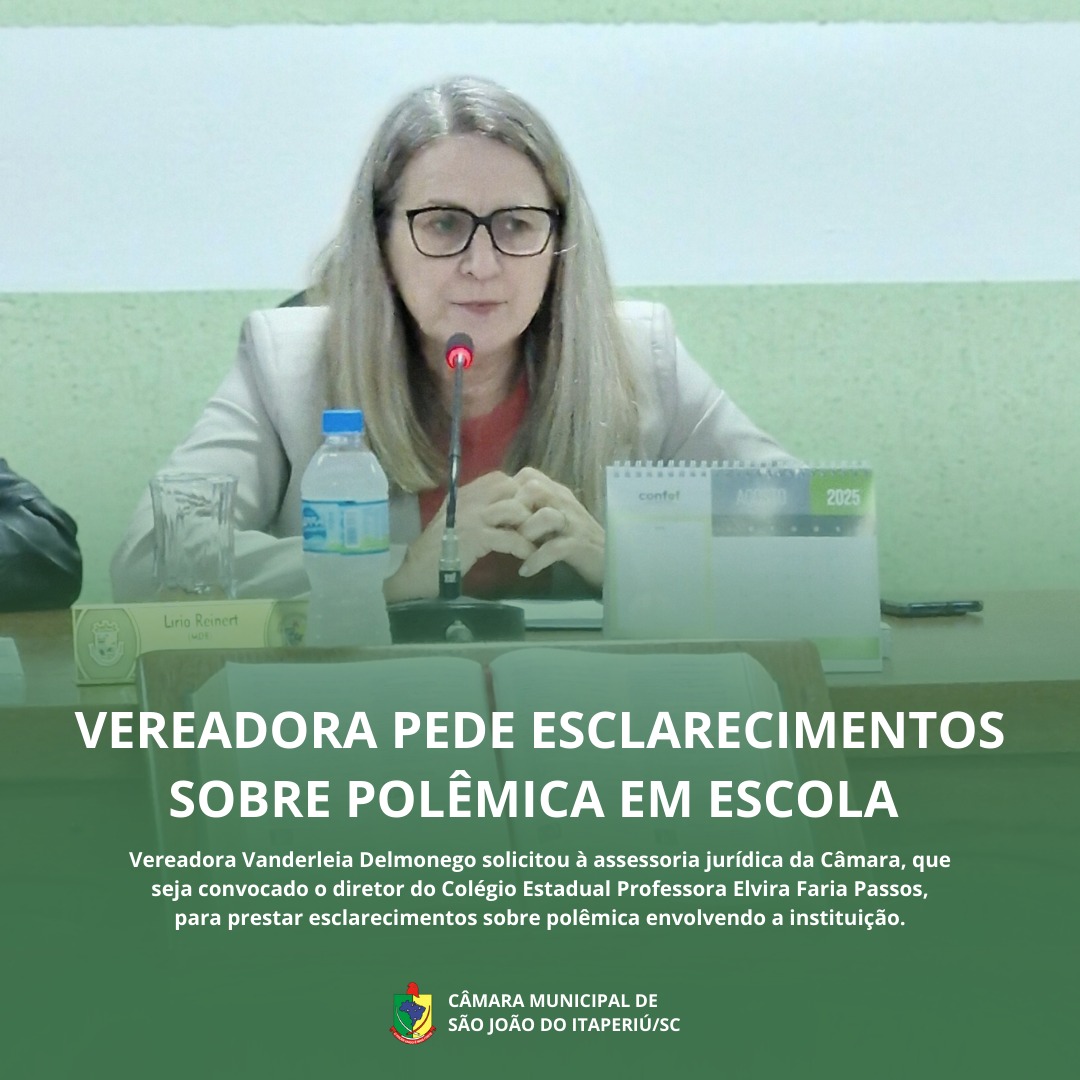 VANDERLEIA PEDE ESCLARECIMENTOS SOBRE POLÊMICA