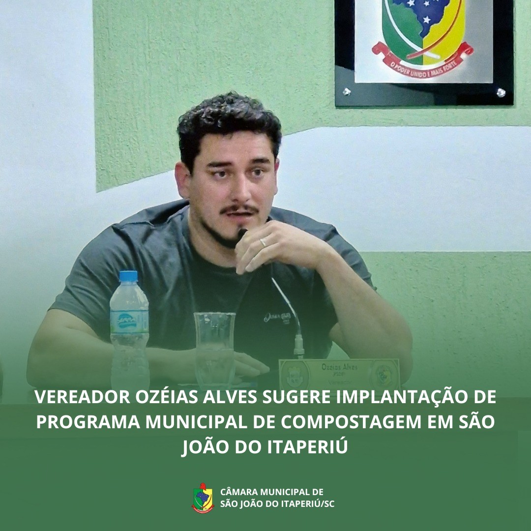 O Vereador Ozéias Alves (PSDB) apresentou a Indicação nº 042/2025