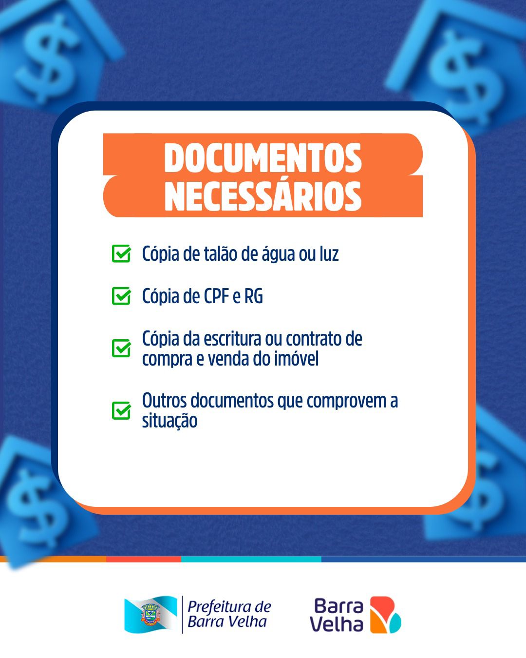 Cadastramento para isenção do IPTU em Barra Velha segue aberto até 10 de abril