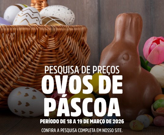 Procon divulga pesquisa de preços Páscoa 2026