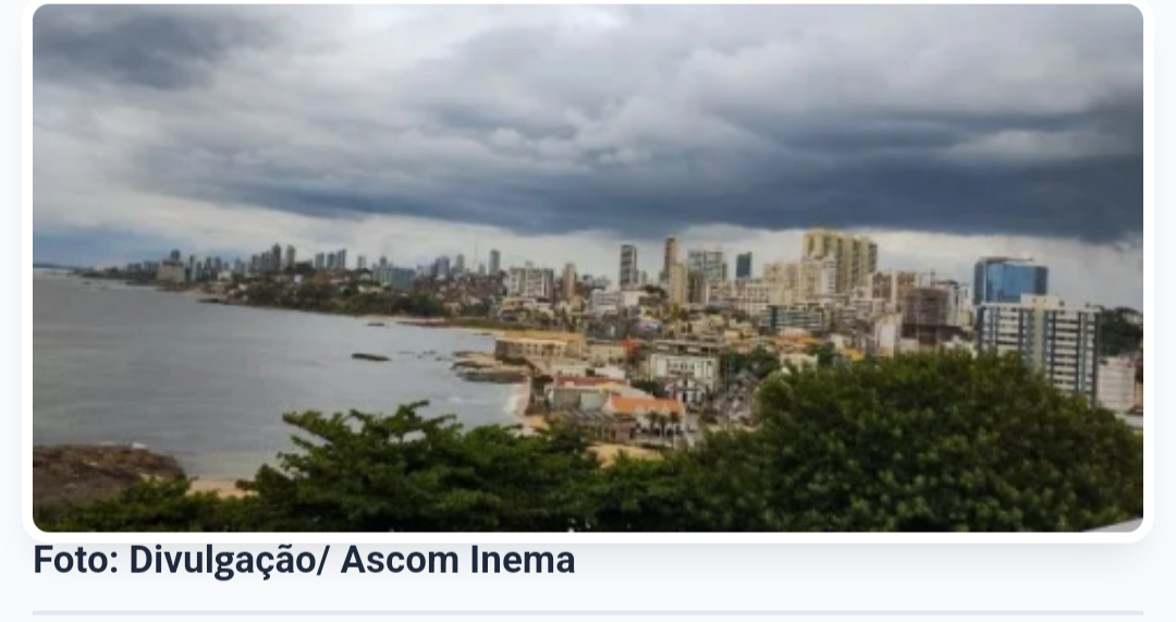 Inema indica previsão de chuvas e céu nublado durante toda a semana
