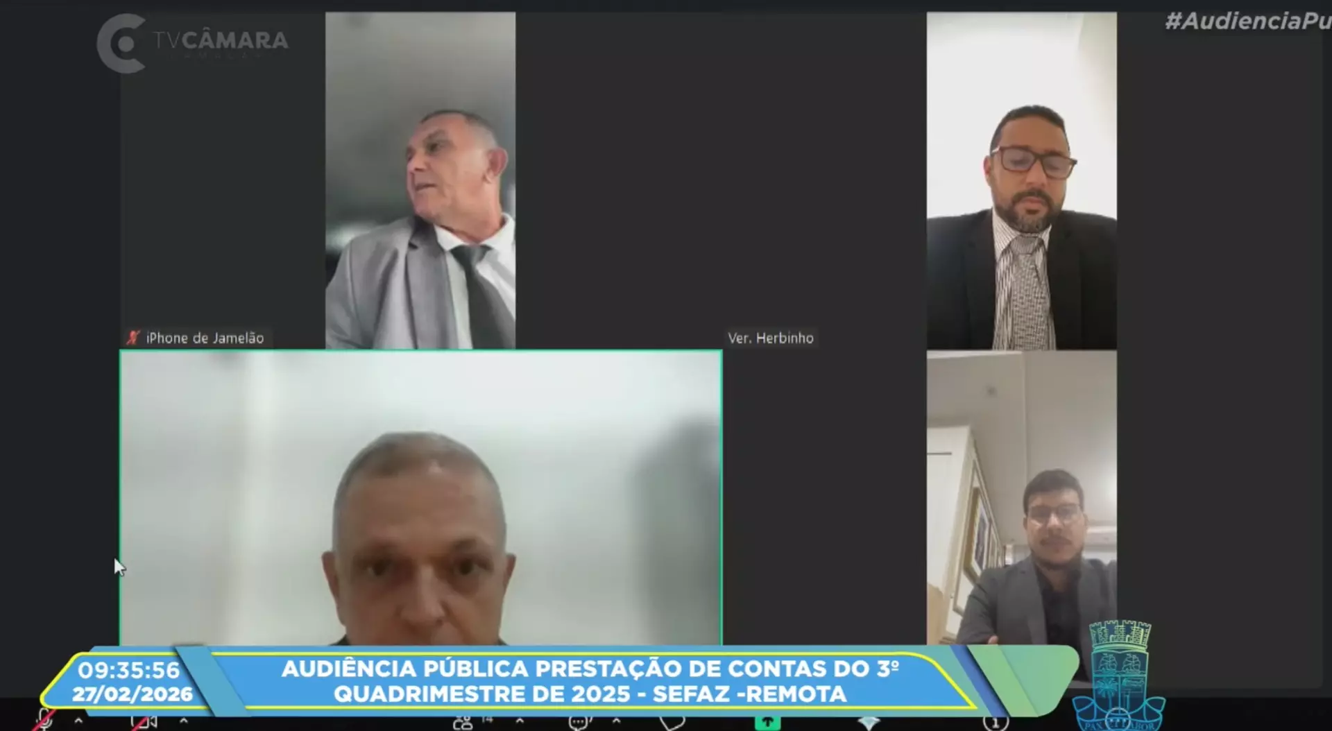 Sefaz promove Audiência Pública na Câmara para prestar contas do 3º quadrimestre de 2025